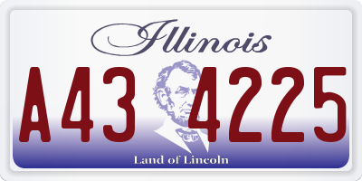 IL license plate A434225