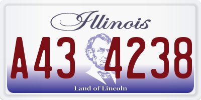 IL license plate A434238