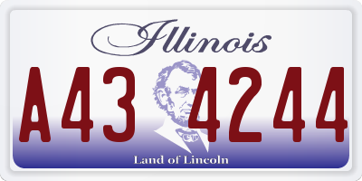 IL license plate A434244