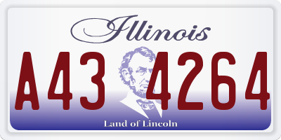 IL license plate A434264