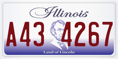 IL license plate A434267