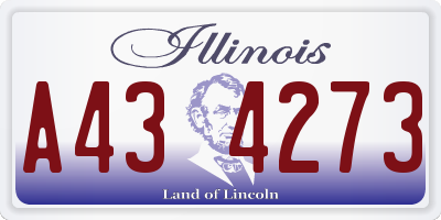 IL license plate A434273