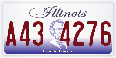 IL license plate A434276