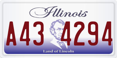 IL license plate A434294