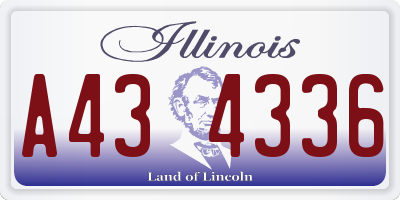 IL license plate A434336