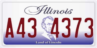 IL license plate A434373
