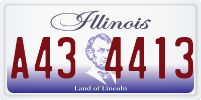 IL license plate A434413