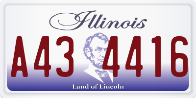 IL license plate A434416