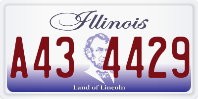 IL license plate A434429