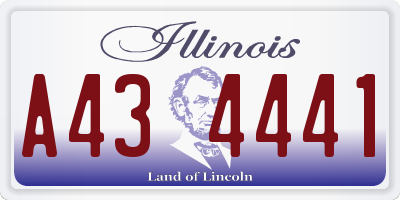 IL license plate A434441