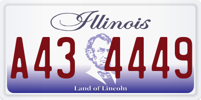 IL license plate A434449
