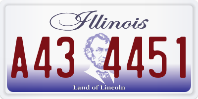 IL license plate A434451