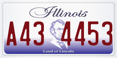 IL license plate A434453