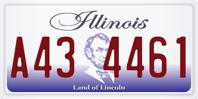 IL license plate A434461