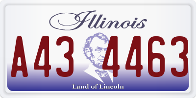 IL license plate A434463