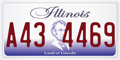 IL license plate A434469