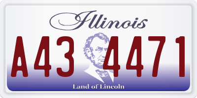 IL license plate A434471