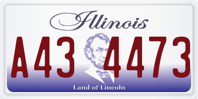 IL license plate A434473