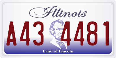 IL license plate A434481