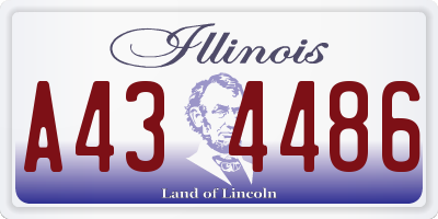 IL license plate A434486