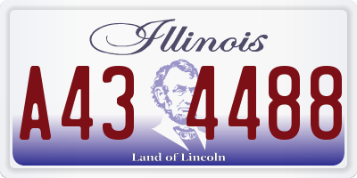 IL license plate A434488