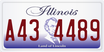IL license plate A434489