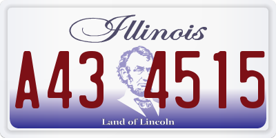 IL license plate A434515
