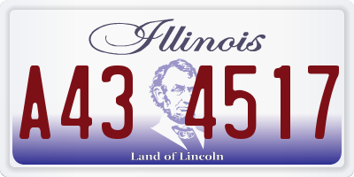 IL license plate A434517