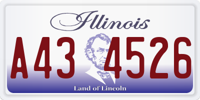 IL license plate A434526