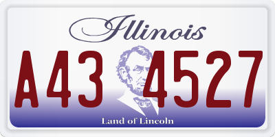 IL license plate A434527