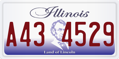 IL license plate A434529