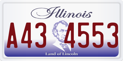 IL license plate A434553