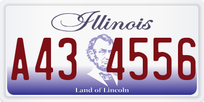 IL license plate A434556