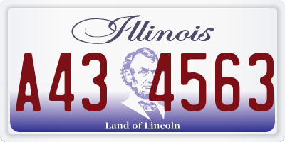 IL license plate A434563