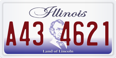 IL license plate A434621