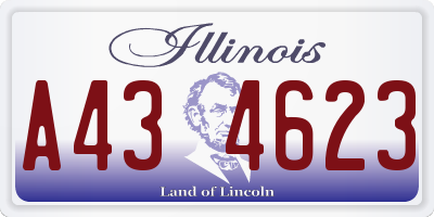 IL license plate A434623