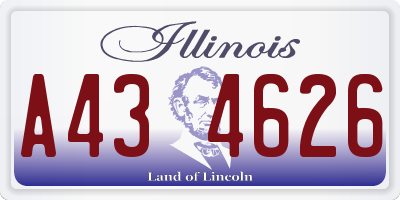 IL license plate A434626