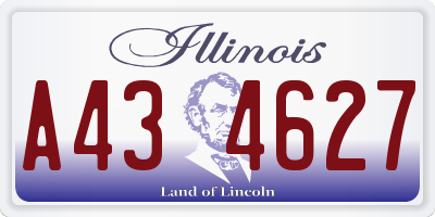 IL license plate A434627