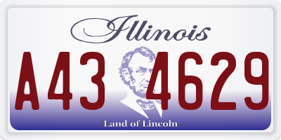 IL license plate A434629