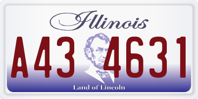 IL license plate A434631