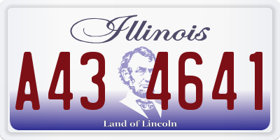 IL license plate A434641