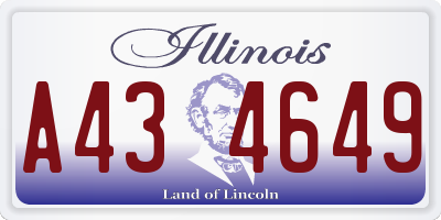 IL license plate A434649