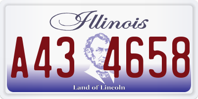 IL license plate A434658