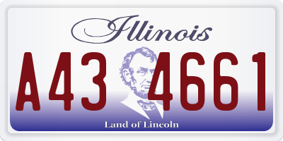IL license plate A434661