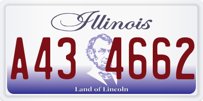 IL license plate A434662