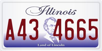 IL license plate A434665