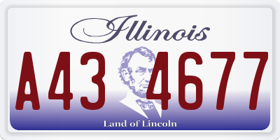 IL license plate A434677