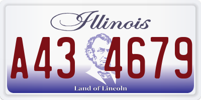 IL license plate A434679