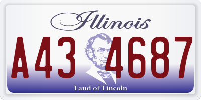IL license plate A434687