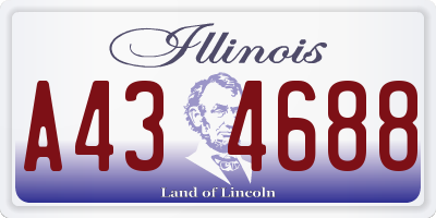 IL license plate A434688